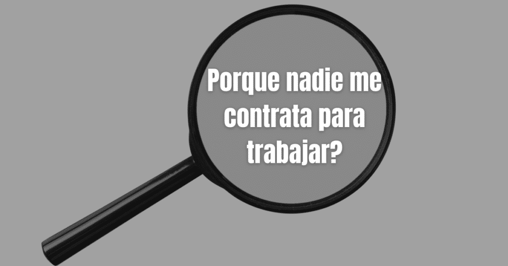 Porque nadie me contrata para trabajar